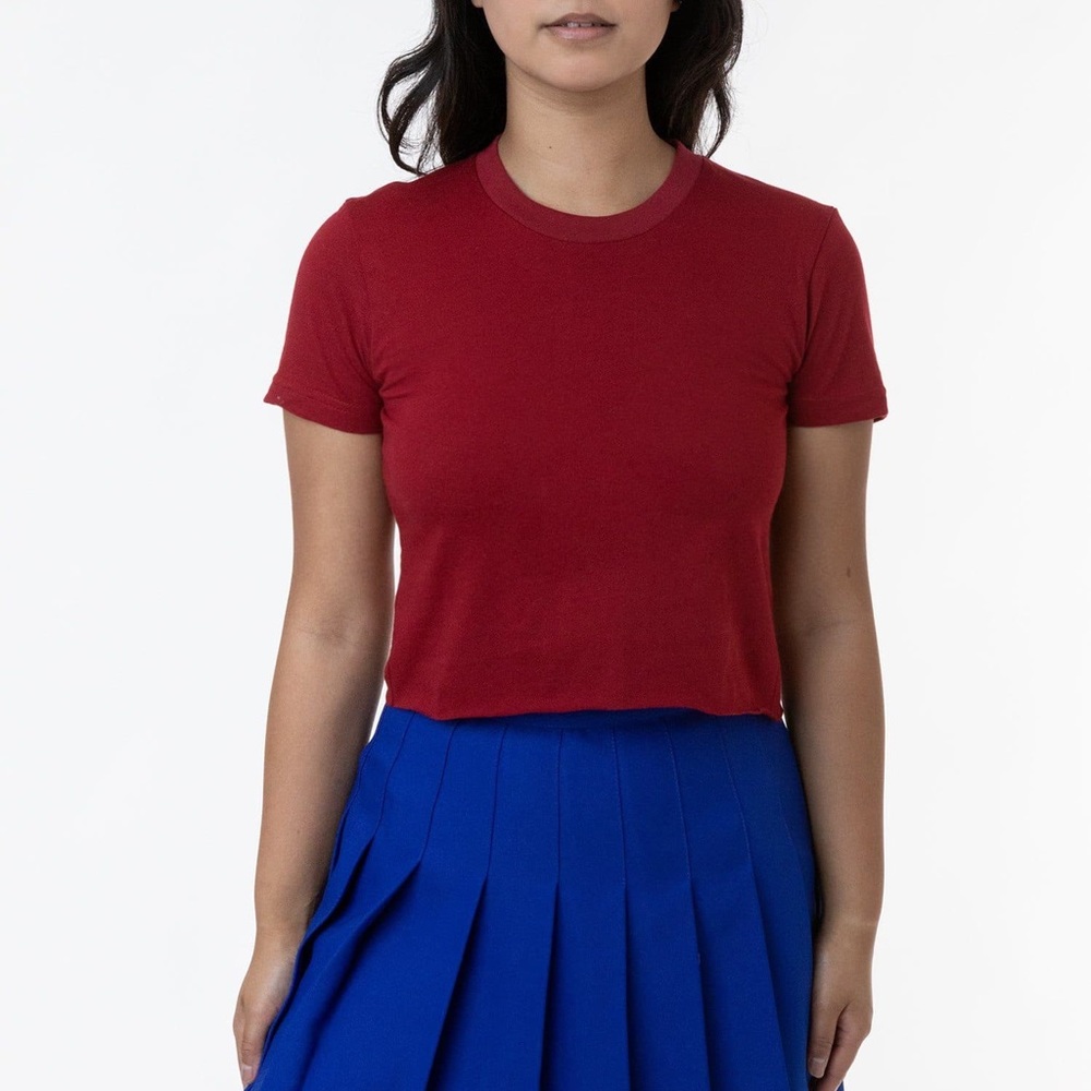 Los Angeles Apparel Red Crop Top
